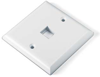Панель лицевая для 1 вставки Hyperline FP-E-1-WH