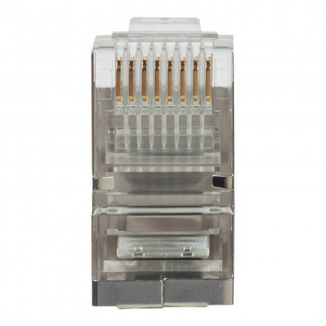 Коннектор (вилка) FTP кат.5e 8P8C универсальная, 15U&quot;, 3 зубца, упак 100 шт Datarex DR-3004