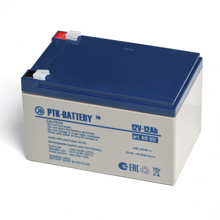 Аккумулятор свинцово-кислотный ПожТехКабель PTK-BATTERY АКБ 12V - 12Ah