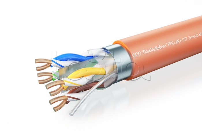 Кабель LAN F/UTP cat 6 4х2х0,57 ZH нг(А)-HF (305м) ПожТехКабель
