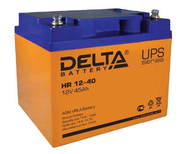 Аккумулятор свинцово-кислотный Delta HR 12-40