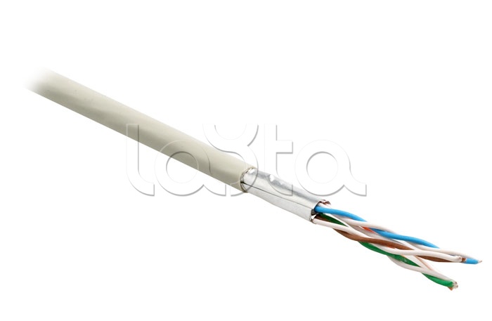Кабель витая пара Hyperline UFTP4-C6A-S23-IN-LSZH-GY-500 (500 м)