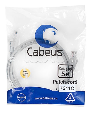 Патч-корд Cabeus PC-FTP-RJ45-CAT.6-2M-LSZH
