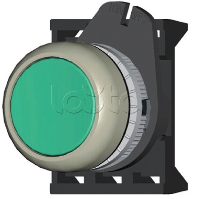 Кнопка плоская с фиксацией, зеленая DKC ABDTM2