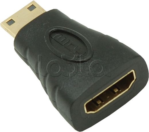 Переходник MiniHDMI-HDMI, v2.0, черный (10 шт/уп) NETLAN EC-HD20CB-AC-BK-10