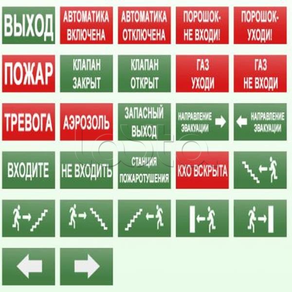 Оповещатель пожарный световой Ирсэт-Центр БЛИК-С-12М &quot;Автоматика отключена&quot;(надпись на зеленом фоне)