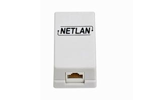 Розетка RJ-45, 1 порт, категория 5е, белая (10 шт/уп) NETLAN EC-UWO-1-UD2-WT-10