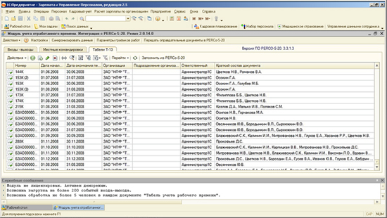 ПО Верификация системы контроля и управления доступом PERCo-Web PERCo-WM-02