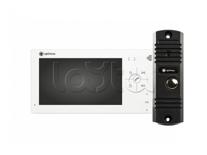 Комплект видеодомофона Optimus VM-7.0 (w) + DS-700L (черный)