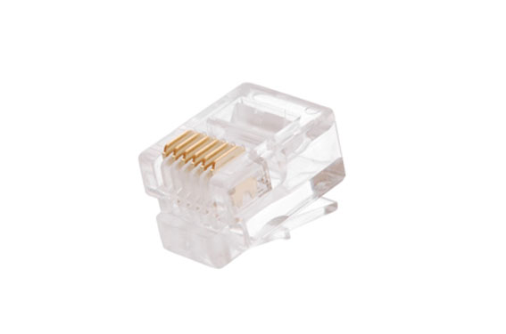 Коннектор RJ12/6P6C (1000 шт/уп) NETLAN EC-UP6P6C-UC-003-TR-1000
